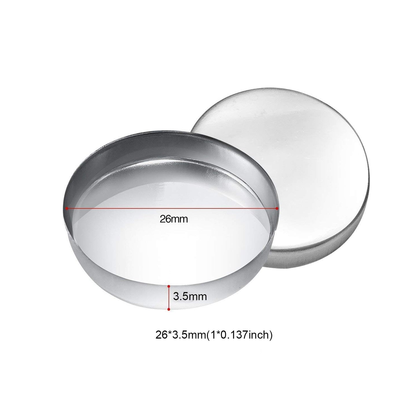 56 Pack Empty Round Metal Pans Size 26mm for Eyeshadow Palette Magnetic Makeup Palette (Height 3.5 mm)