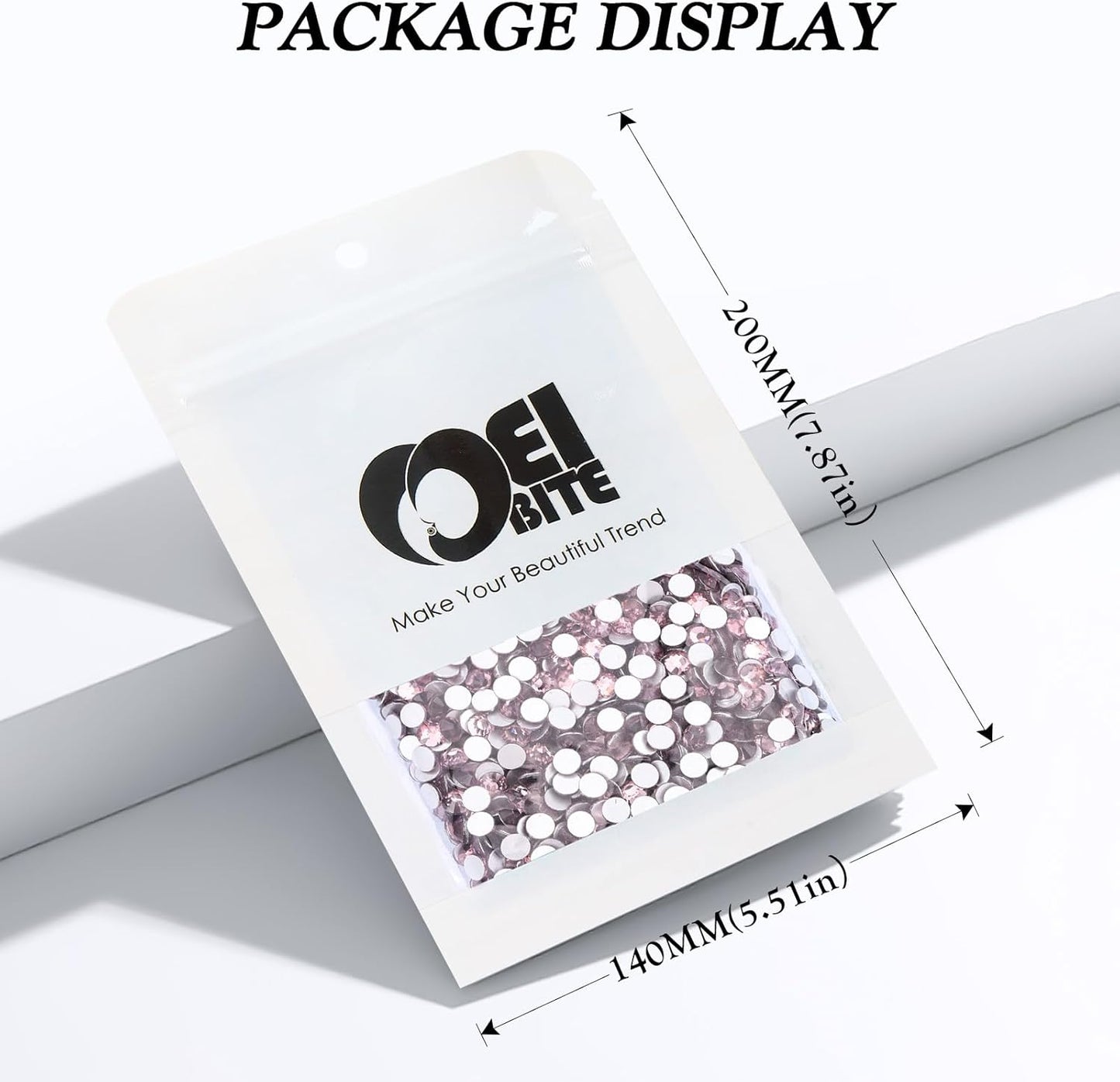 Light Amethyst Flatback Rhinestones, Glass Rhinestones for Nail Art and Craft, Glue Fix, Loose Crystal Gemstones(Lt.Amethyst, SS20, 2880pcs, 4.6-4.8mm)