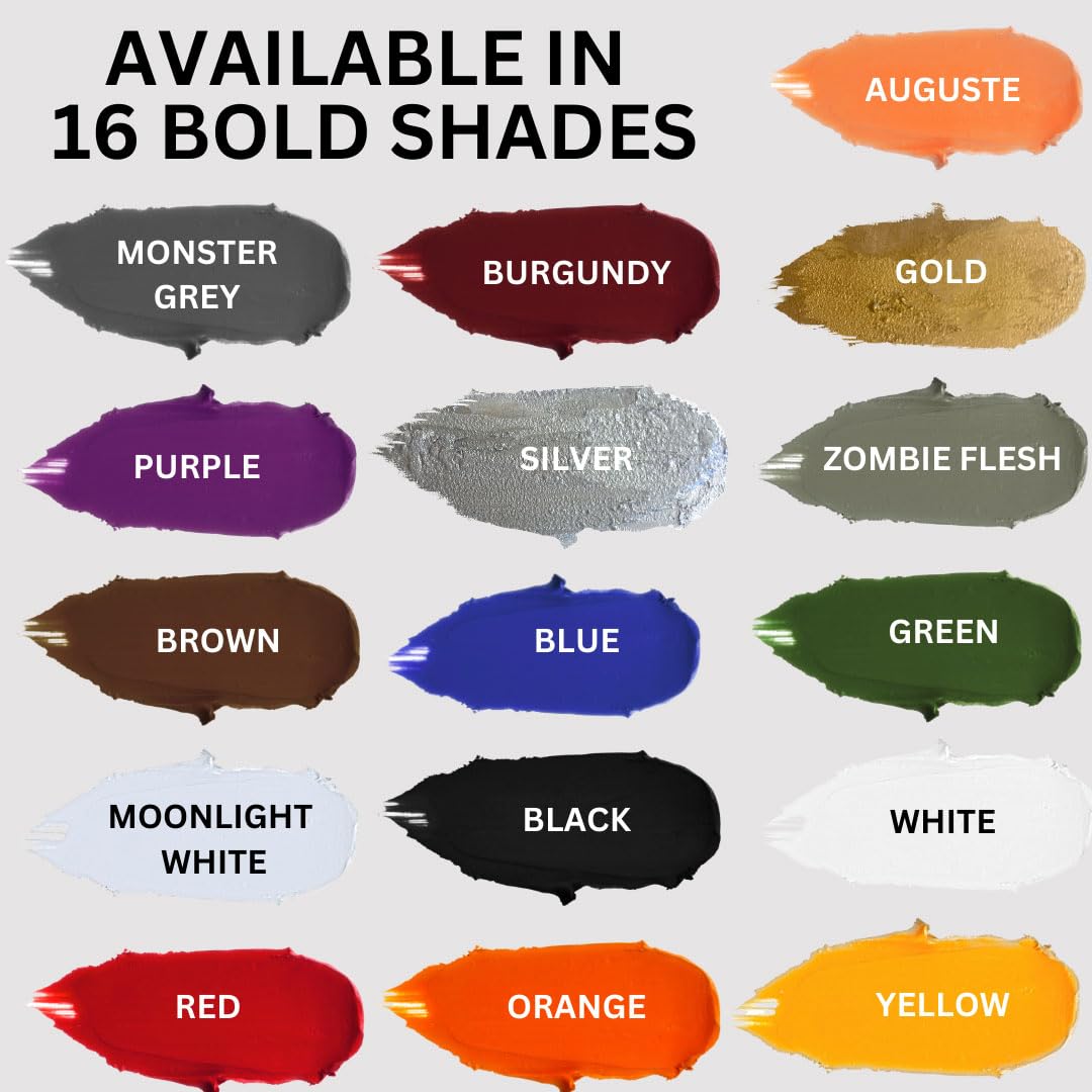 Mehron Makeup Color Cups | Stage, Foundation, Face Paint, Body Paint, Halloween | Face Paint Makeup | Greasepaint .5 oz (14 g) (Auguste)