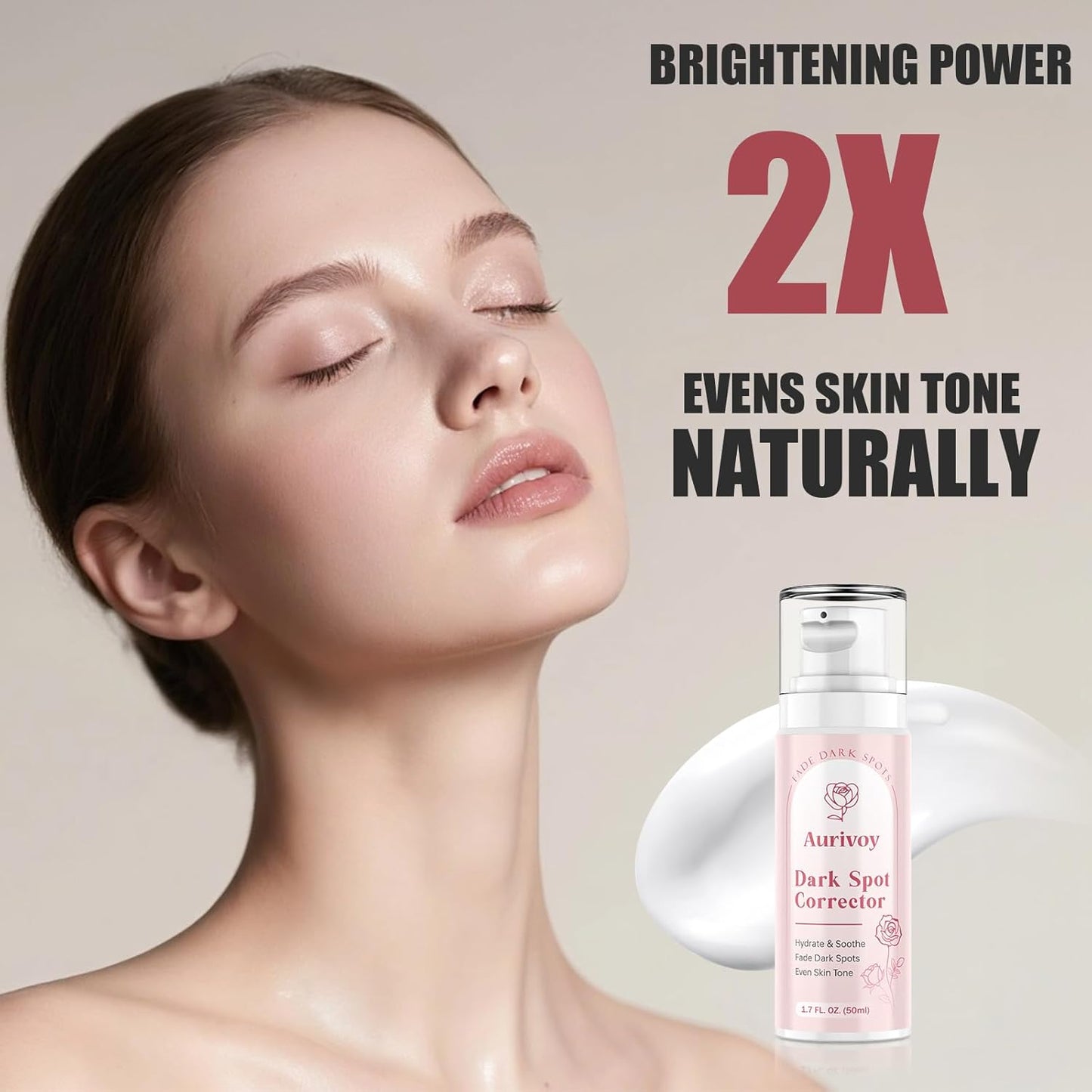 Dark Spot Remover for Face and Body - Dark Spot Corrector for Face - Sun Spots, Age Spots, Freckles & Melasma Remover - Brown Spot Corrector Evens Skin Tone for All Skin Type 1.7 Fl Oz