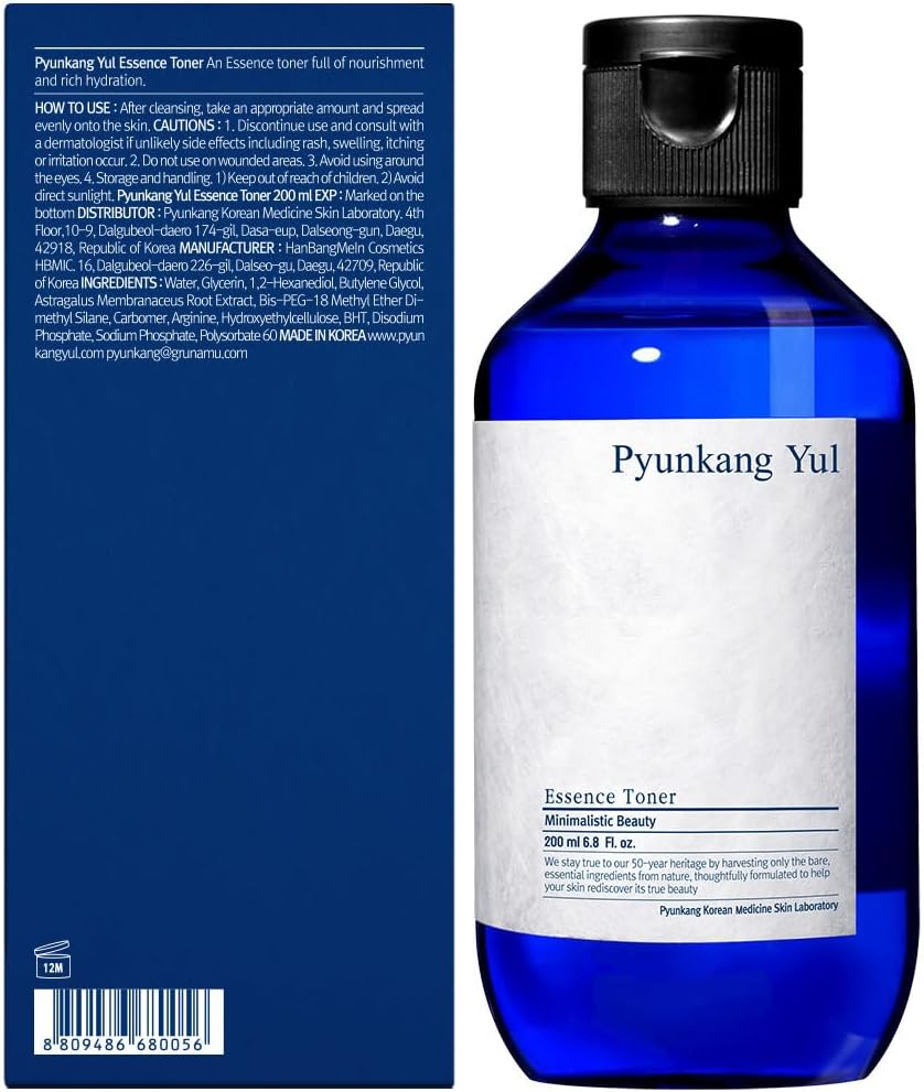 Pyunkang Yul [PKY] Essence Toner for Deep Hydration, Highly Concentrated Essence Facial Toner, Minimal Ingredients, Zero-Irritation, Korean Skincare (6.8 Fl. Oz, 200ml)