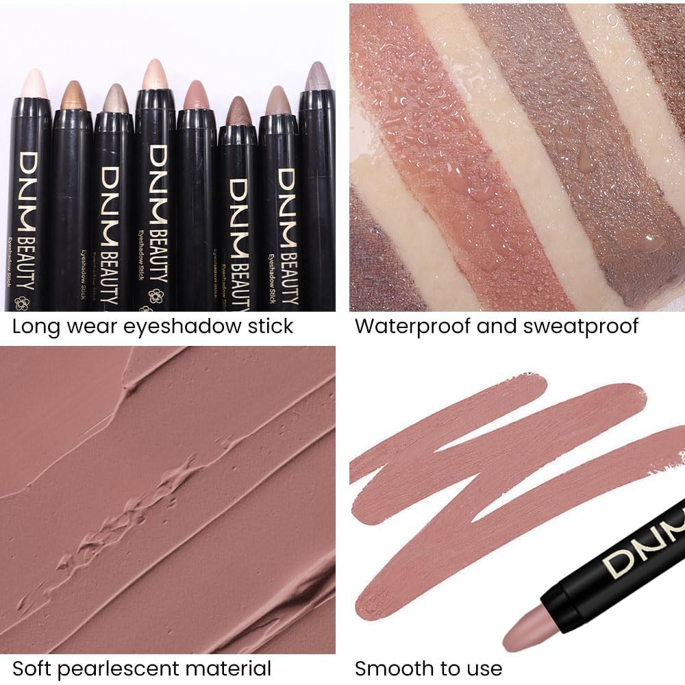 evpct 2Pcs Cream Eyeshadow Sticks Set for Eyes Waterproof, Stone Matte & Putty Matte Eye shadow Stick Pencil Pen Bulk sombras en crema para ojos 22+23