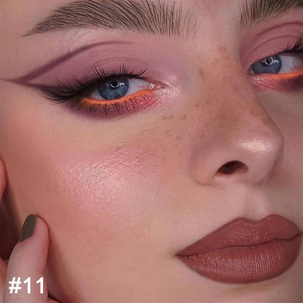 evpct 1Pcs Dark Brown Lip Liner and Lipstick Set Kit for Women Matte Lips Kit with Lip Liner Lip Stains Long Lasting Waterproof 24 Hour Lipstick and Lip Liners Combo Lipliners Pencil Set 11#