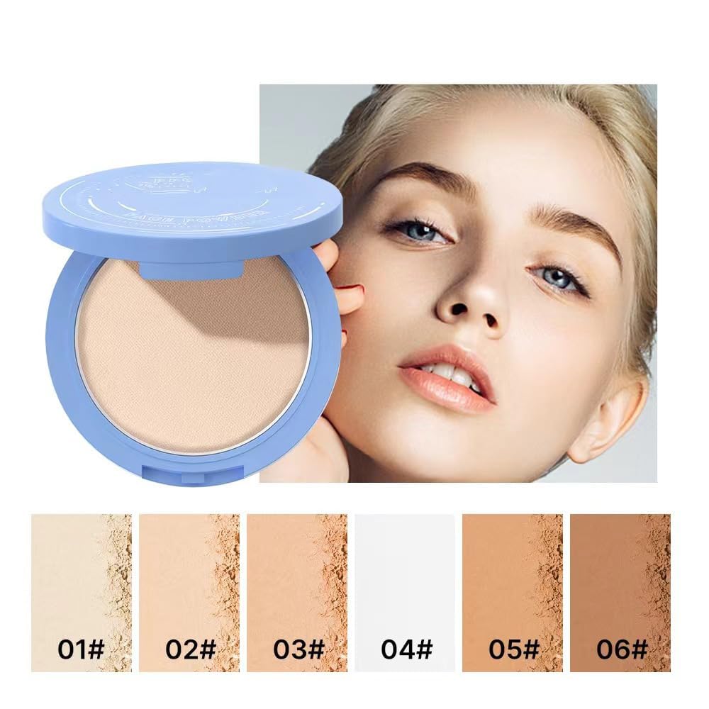 Beauty Powder Cake For Makeup Hold, Face Powder Waterproof Sets Makeup, Matte Perfection Pressed Powder, Long Wearing, Oil & Shine Control for All Skin Tones (#3, 1)