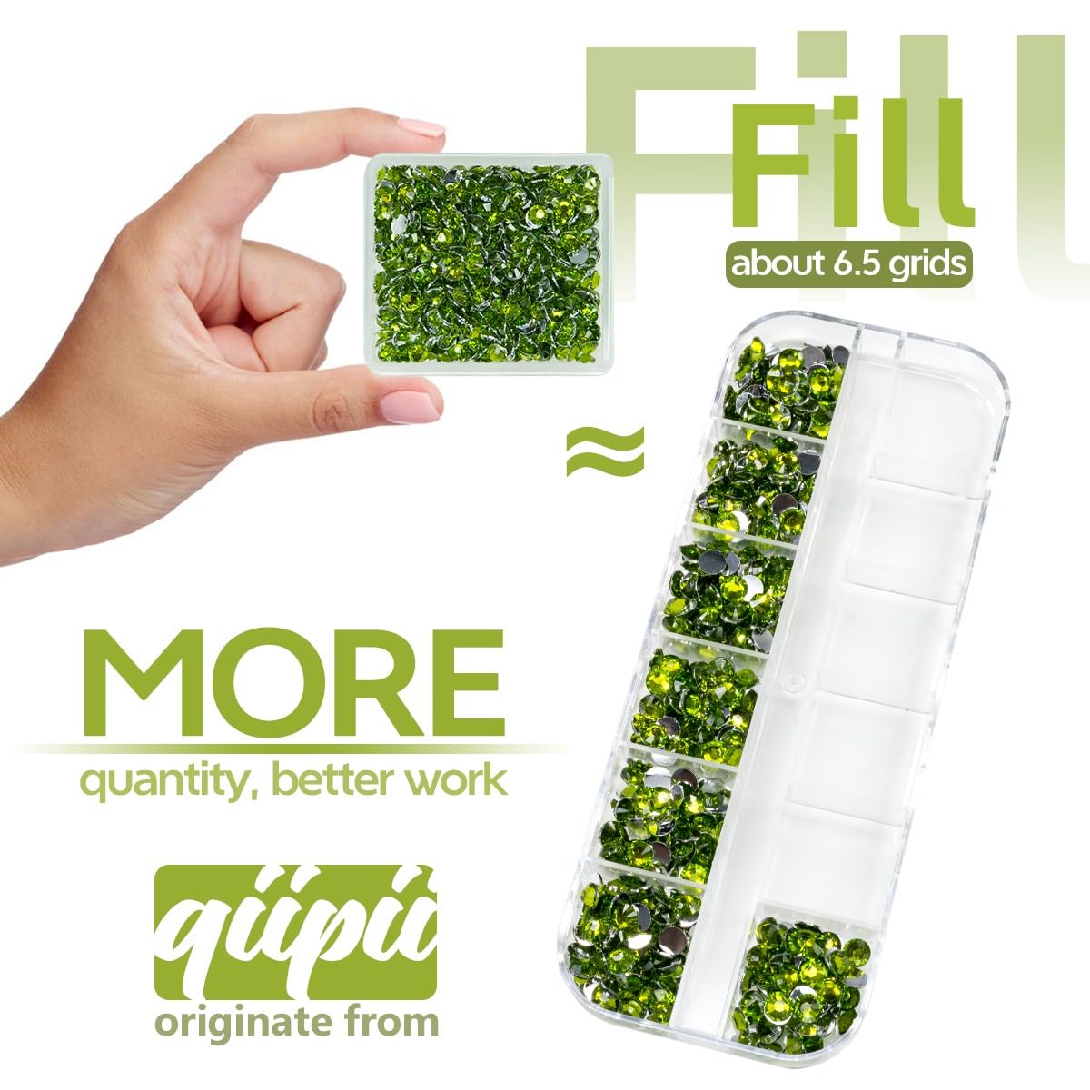 Olive Green Crystal Resin Rhinestones for Crafting 3mm 4mm 5mm Grass Green Flatback Stones Non-Hotfix Diamonds Crystals Gems for Nails Face Eyes Makeup Body Tumblers Bottles DIY Crafts Clothes