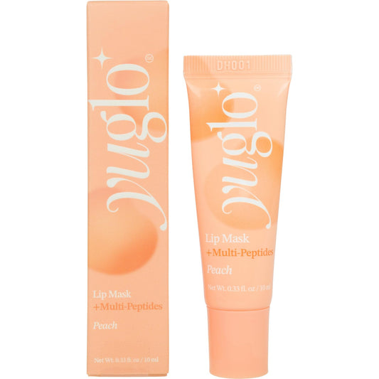 YUGLO Lip Sleeping Mask with Multi-Peptides | Peach Flavor | Hydrating & Plumping Lip Treatment for  Dry, Chapped Lips | Nourishes & Moisturizes | Overnight Lip Repair
