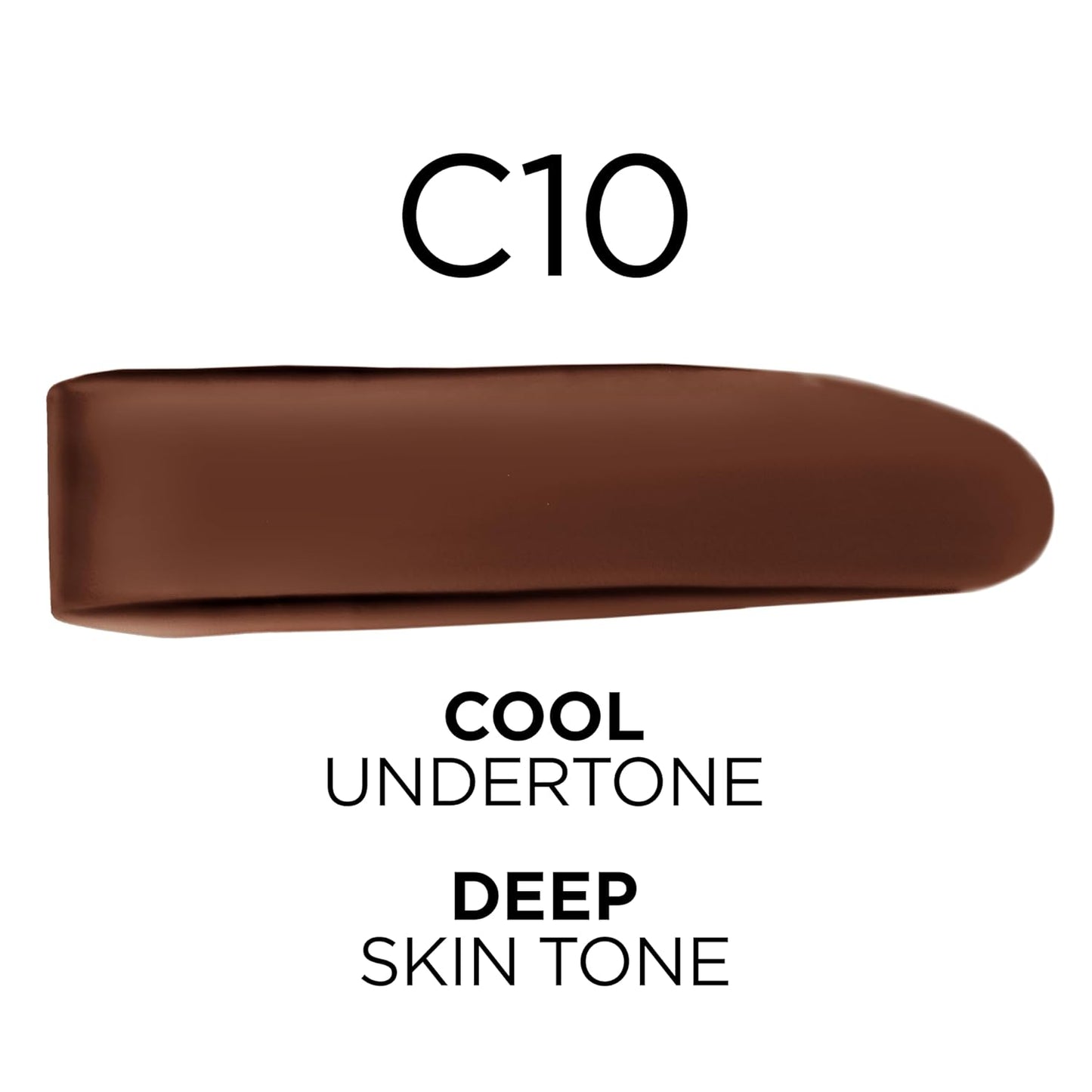 L'Oreal Paris True Match Super-Blendable Foundation, Medium Coverage Liquid Foundation Makeup, C10, Deep, 1 Fl Oz