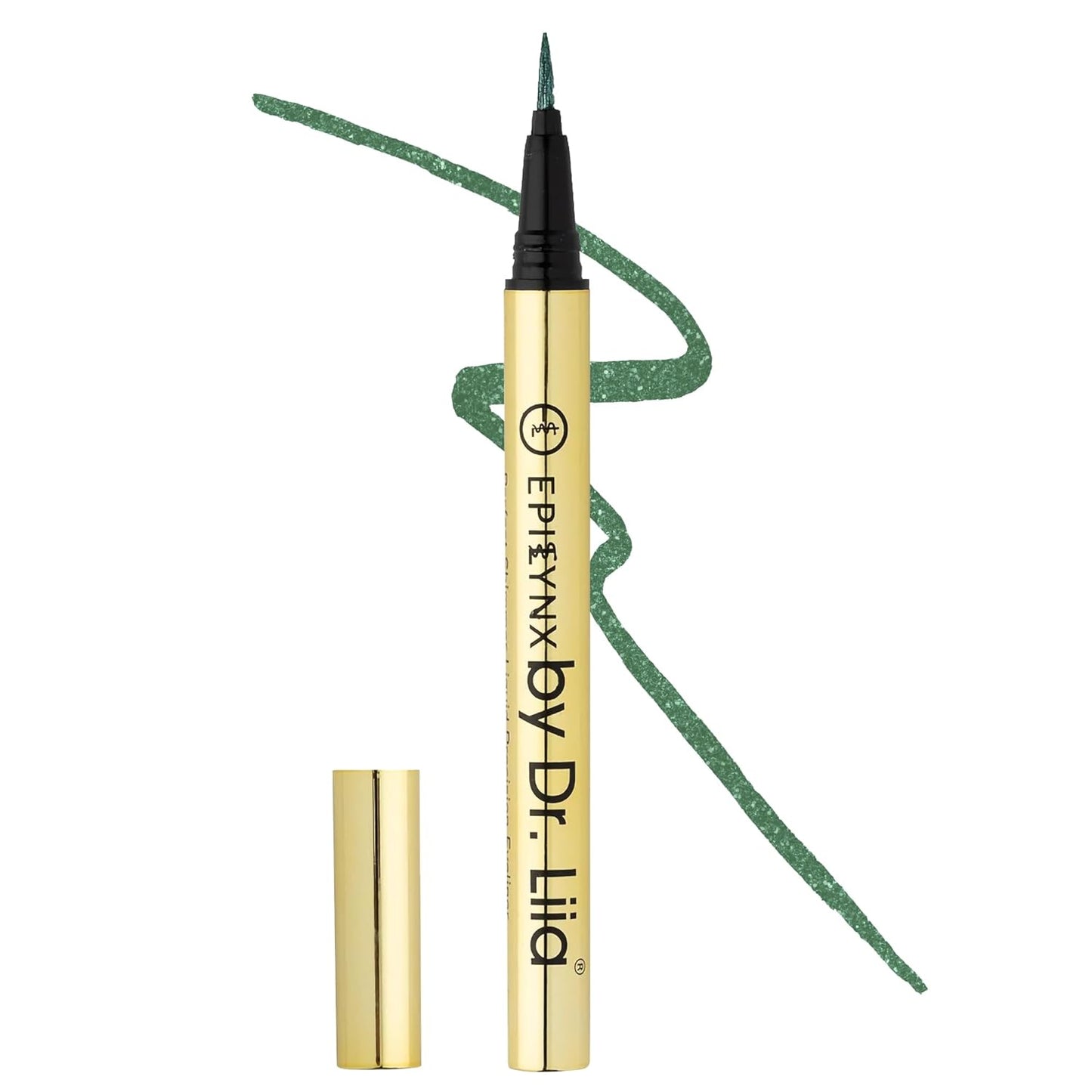 Waterproof Liquid Eyeliner - Smudge-Proof, Long-Lasting Vegan Liquid Eyeliner Pen with Precision Tip for Smooth Application, Gluten-Free, Hypoallergenic Eye Liner - 2mL Shimmer Spring Green