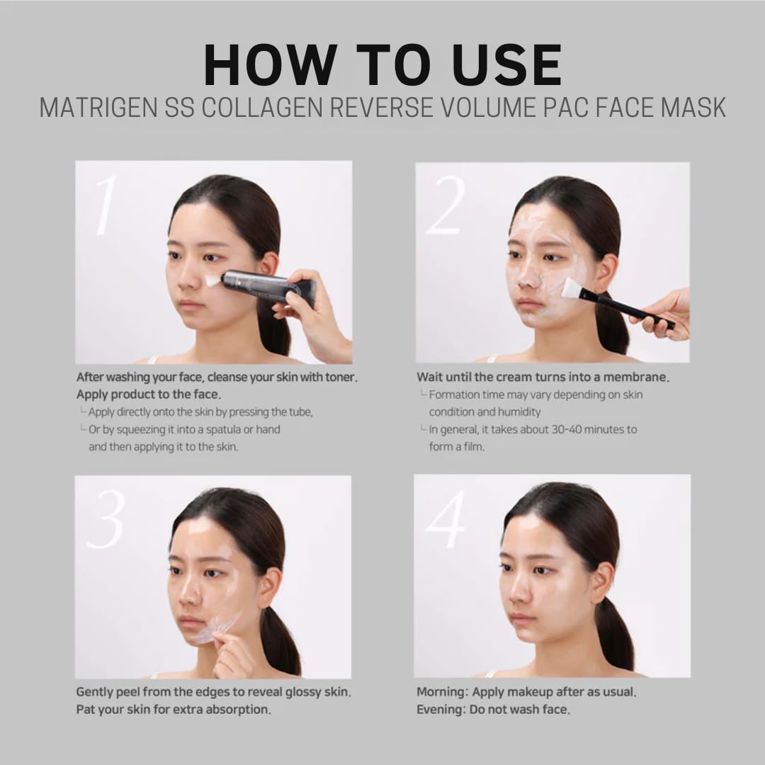 Matrigen Reverse Volume Collagen Face Mask – Korean Skincare Peel Off Face Mask Gel - SS Collagen Face Peel Mask - 2.11 Fl Oz