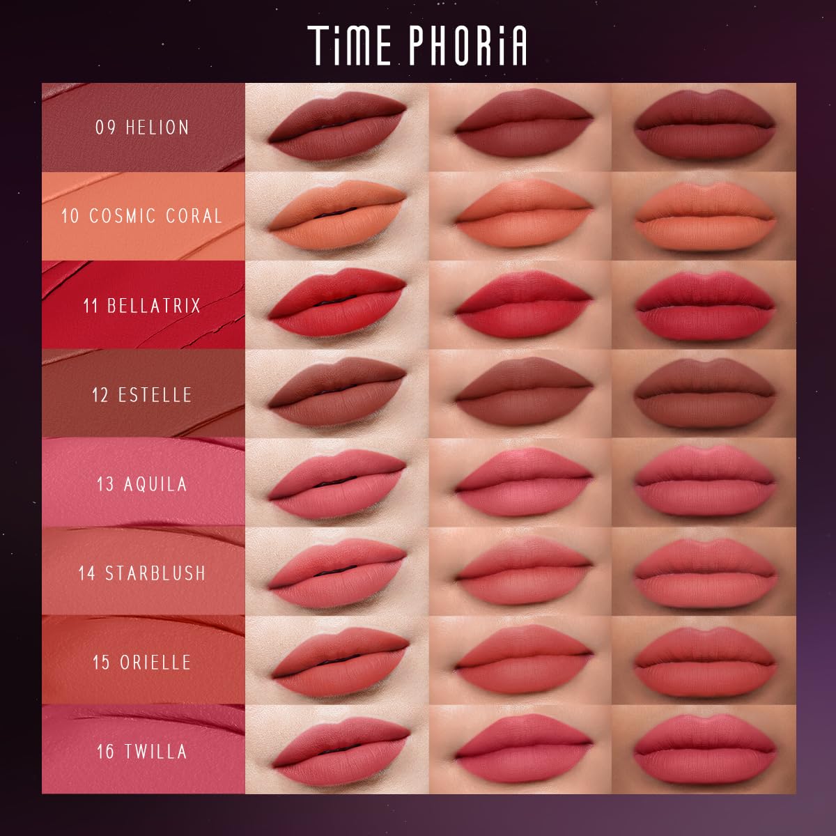 NEBULA VELVET LIP CREAM-Long Lasting Lip Stain, Waterproof and Transfer Proof Lip Tint, Matte Finish Lipstick, Smooth Out Lip Lines, Lightweight Lip Cream, High Coverage (08 EQUINOX)