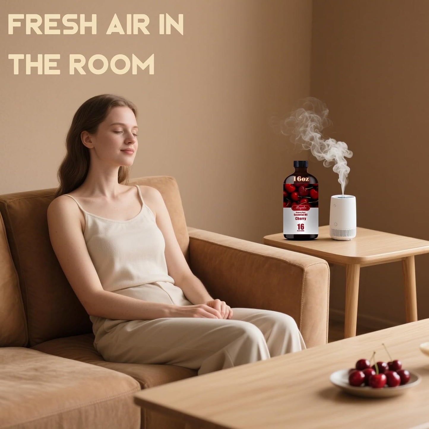 Cherry Fragrance Oil-Cherry Essential Oil 16.33oz (490ml)-100% Pure Natural Scent for Diffusers, Candles, Soap Making & Aromatherapy | Relaxing Home & Gift Essential Oil for Bath, Massage