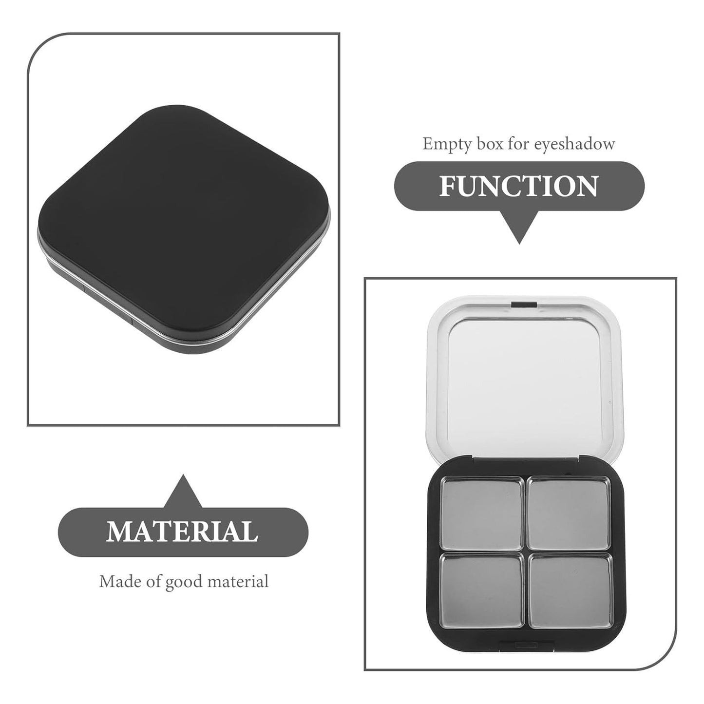 Blush Pallet Makeup 2pcs Empty Magnetic Eyeshadow Palette, Small Makeup Palette Lipstick Compact Containers Cosmetic Sample Storage Cases Makeup Plate for Foundation