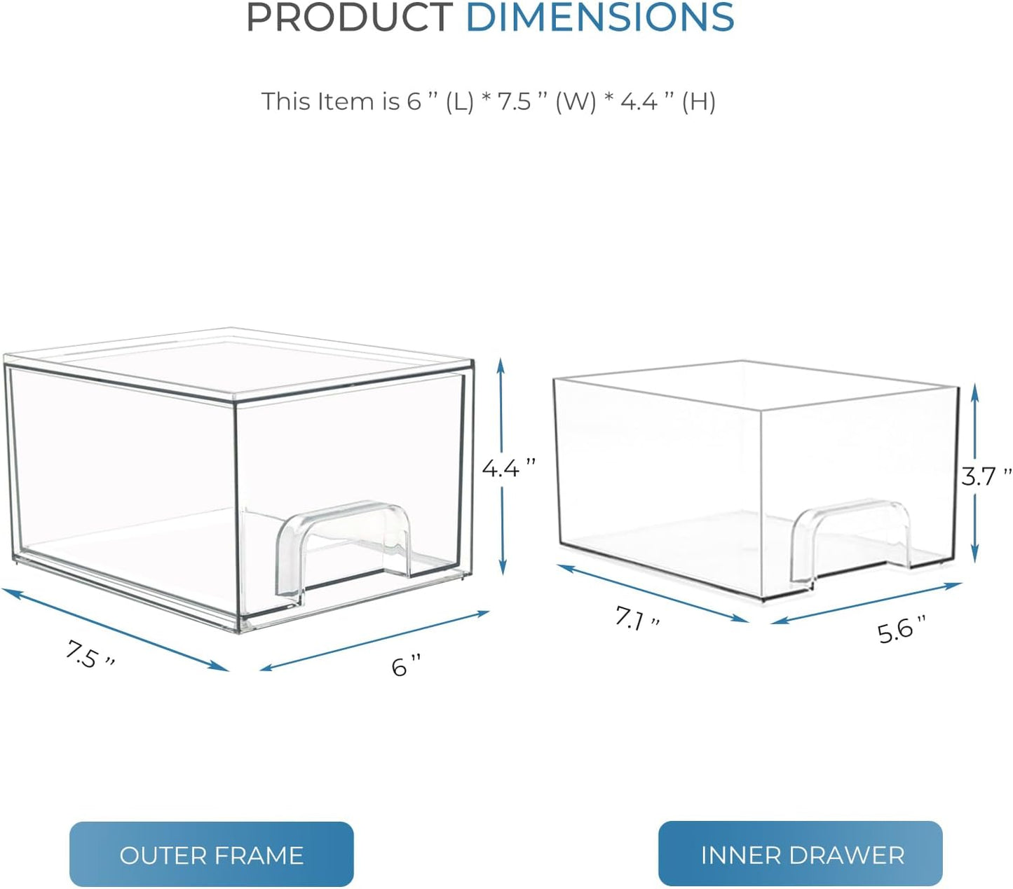 4 Pack Laundry Room Organization and Storage Containers with Labels, Stackable Clear Plastic Storage Drawers for Dryer Sheet Holder, Laundry Pods Container, Laundry Room Decor for Organizing
