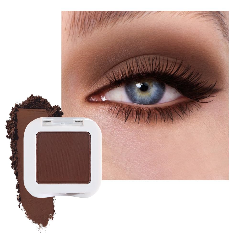 Coffee Brown Matte Eyeshadow – Smoked Eye Shadow, Daily Waterproof Long-Lasting Eyeshadow Powder Palette for Women Neutral Eye Makeup sombras para ojos (09)