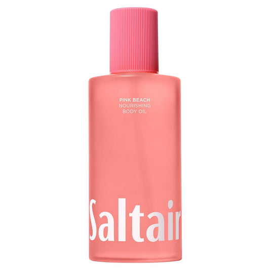 Saltair Body Oil. Jumbo Size Pink Beach After Shower and Bath Oil Moisturizer for Women and Men. Botanical, Non-Greasy, and Well-Absorbing Lotion for Hydrating Dry Skin. 10oz Bottle