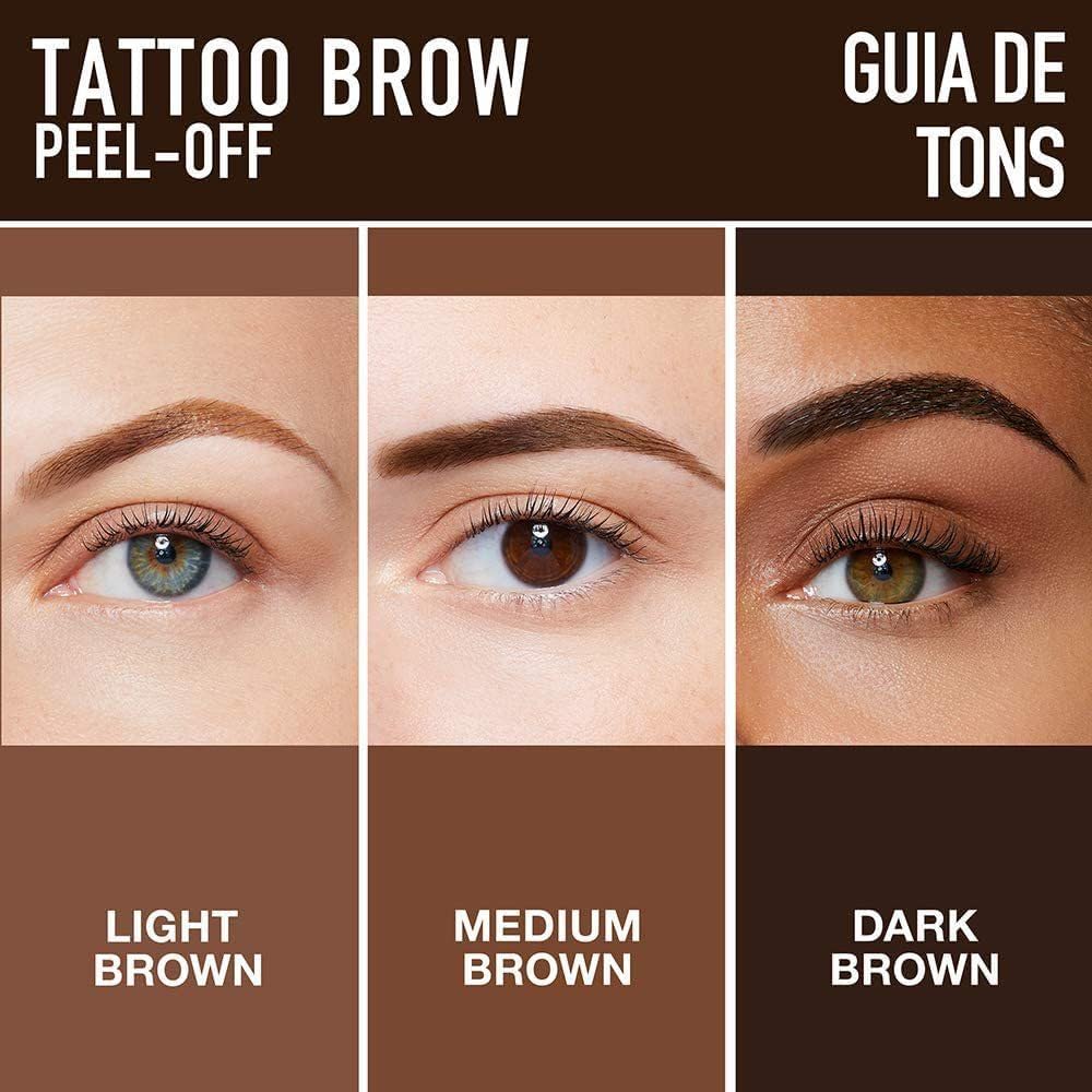 Tattoo Eyebrow Gel Easy Peel Off, Peel Off Eyebrow Tint, Easy Peel off Eyebrow Gel, Peel Off Eyebrow Tint, Waterproof & Sweatproof for All Skin Types (3 pcs)