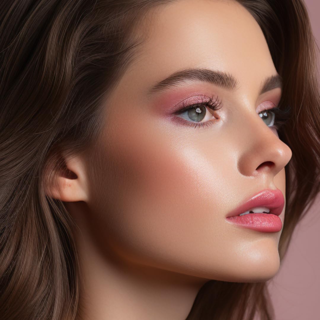 READY TO SHINE Snow Bright Contour Highlight Blush Makeup Palette - Smooth and Pigmented - Easy to Blend - Vegan and Cruelty Free - 5 Part Pressed Powder Makeup Kit - With Mirror For All Skin Types