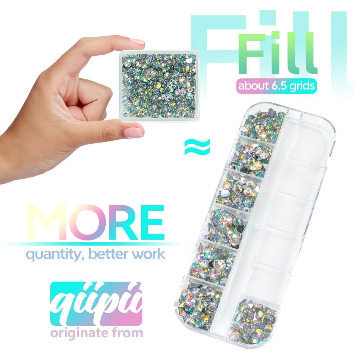 AB Crystal Resin Rhinestones for Crafting White AB Flatback Stones 3mm 4mm 5mm Non-Hotfix Diamonds Crystals Gems Charms for Nails Face Eyes Makeup Body Tumblers Bottles DIY Crafts Clothes Shoes