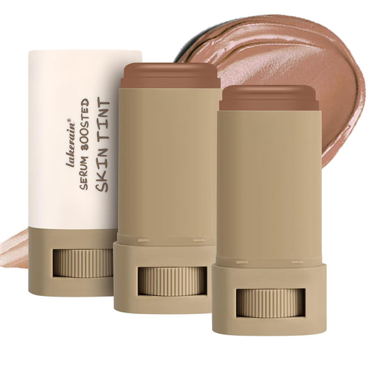 2PCS Foundation Stick Beauty Balm Serum Boosted Skin Tint, Solid Tinted Moisturizing Serum Contour Stick, Natural Fit, Moisturizing ＆ Concealing Foundation Sticks (#06)