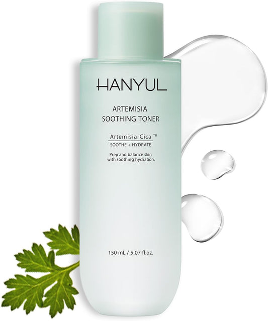 HANYUL Artemisia Soothing Toner with Centella Asiatica and Panthenol | Hydrating & Calming Facial Toner for Sensitized Skin, Skin Prep, Vegan, 5.07 fl. oz.