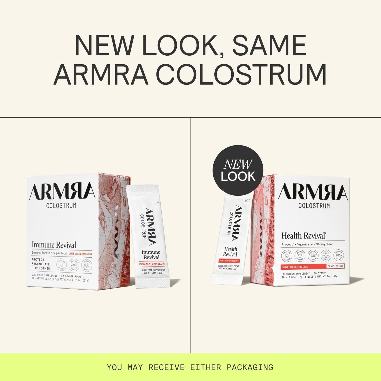 ARMRA Colostrum™ Powder | Vine Watermelon | Gut Health & Bloating | Skin & Hair | Immunity | Keto, Gluten & Fat-Free | 30 Servings