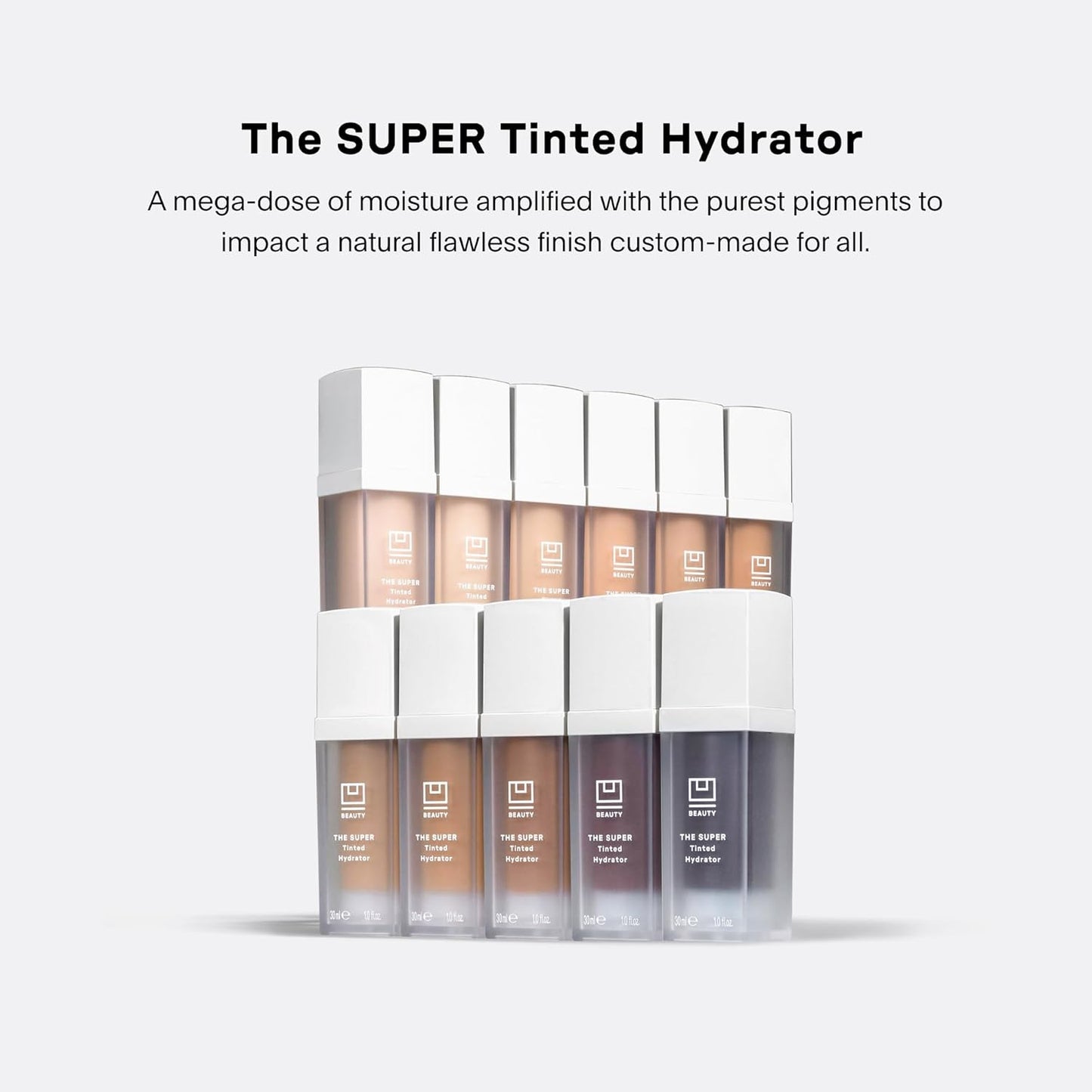 U Beauty The Super Tinted Hydrator Hyaluronic Acid Moisturizing Cream - Mega-Dose Skin Hydrator for Supple, Smooth, and Softer-Looking Skin For Up To 48 Hours - Shade 3-1.0 oz