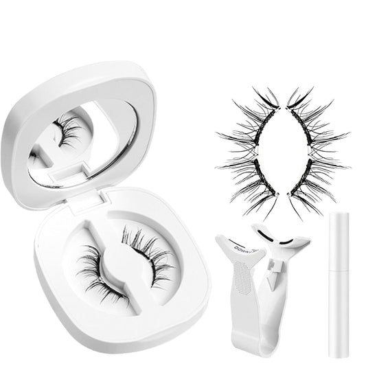 Lumentes Magnetic Eyelashes, Lumentes Magnetic Eyelashes with Applicator, Reusable No Glue Lashes, Natural Look Soft Comfortable Magnetic Lashes, Easy to Wear and Remove (Frost Black)