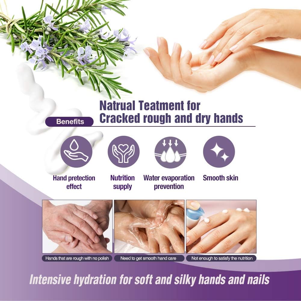 Epielle Relaxing Hand Masks 6 Pairs, Deep Moisturizing Gloves for Dry, Cracked Hands, Relax and Restore with Melatonin & Lavender Extract, Spa & Self Care Gifts for Women, Korean Skin Care