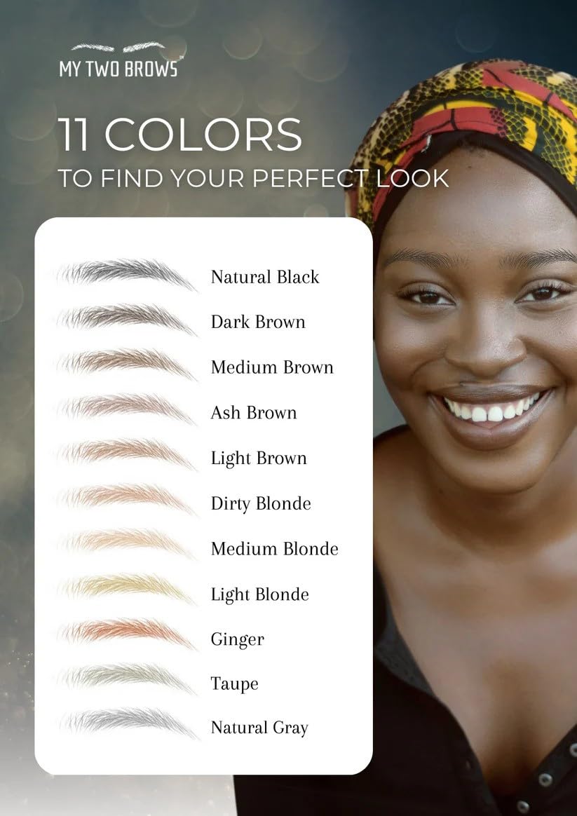 (10 pairs) Ginger Temporary Eyebrow Tattoo - Small Size - Waterproof & Smudgeproof - Everyday Brow Style Eyebrow Stickers - Sheet Lasts up to 30 Days - Won't Work on Existing Brows