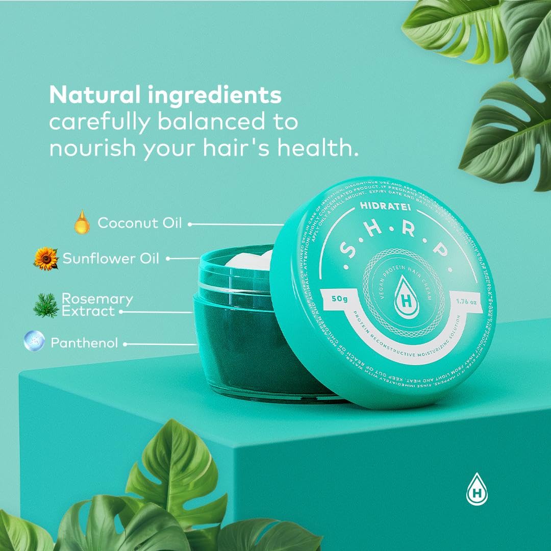 Brazilian Beauty Hair Protein Cream | Damaged & Dry Hair Treatment | Split End Repair | Deep Hydration | Leave in Treatment | Moisturize and Shine | Hair Repair 1.76 Oz.