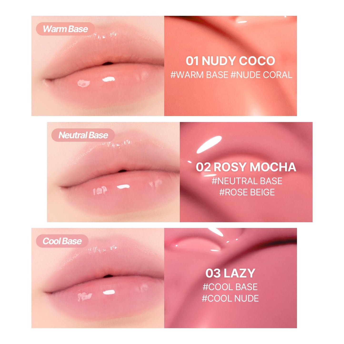 2aN Glaze Bouncing Tint – Lightweight, Moisturizing Lip Tint with High-Shine Finish, Smooth, Light Plumping, Comfortable Wear, Korean Makeup (Rose Moon, 0.16 oz)