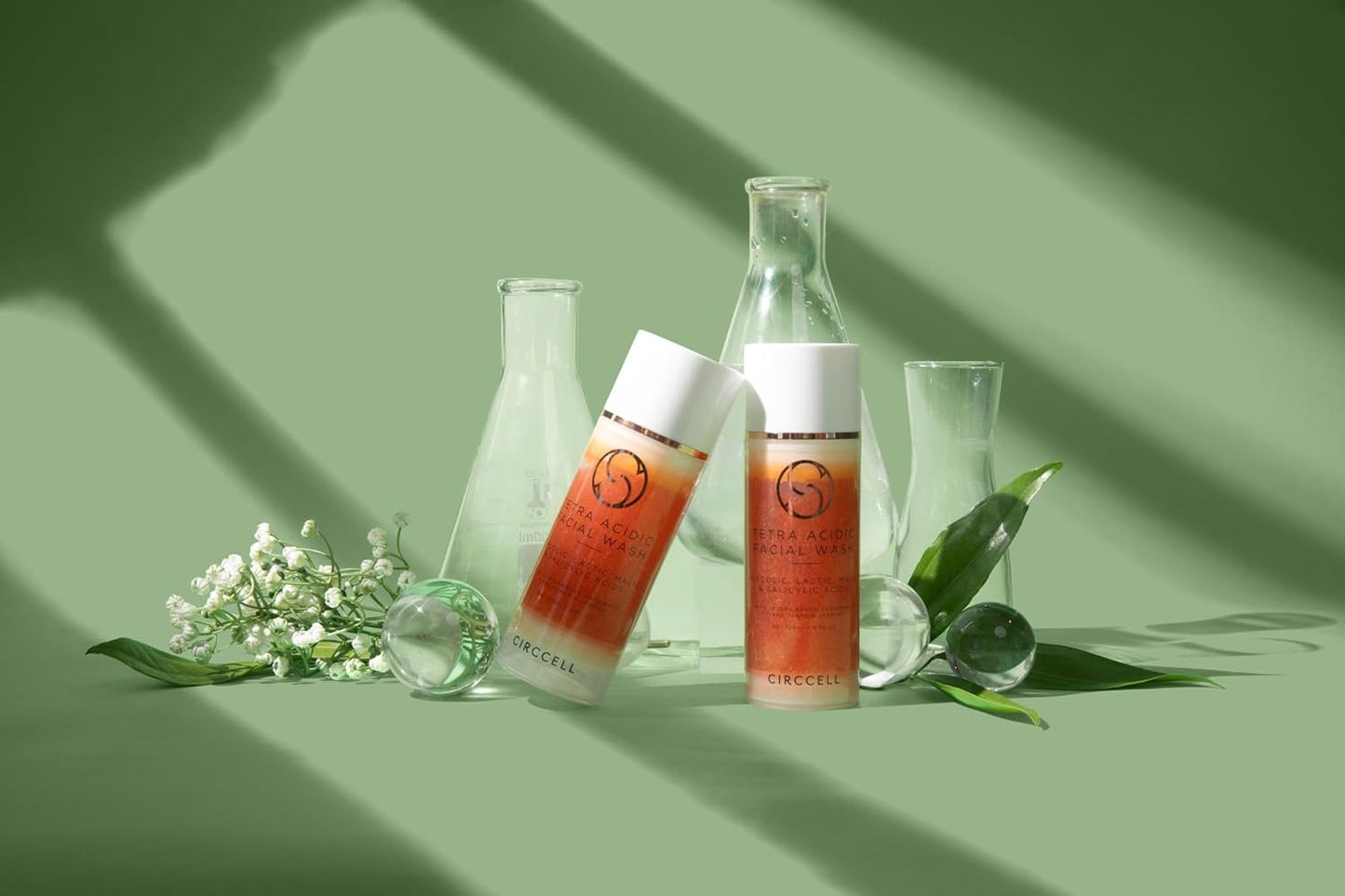 CIRCCELL Tetra Acidic Facial Cleanser: Perfect Your Skin with a Blend of Glycolic, Malic, Lactic, and Salicylic Acids Infused with Nourishing Jojoba Oils