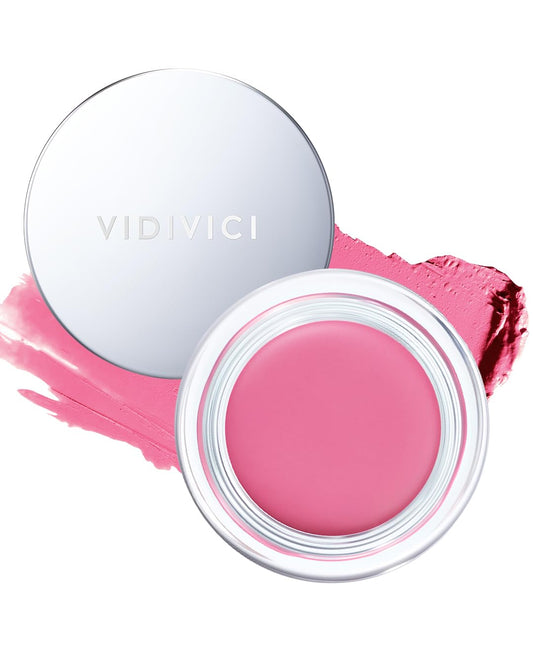 VIDIVICI Millennial Glow Cream Blush 03 Pansy Lavender - Creamy Face Cheek Blusher for Smooth & Silky Skin - Soft Satin Finish with Natural Color - For Fair to Light Skin Tone, 0.21 oz.