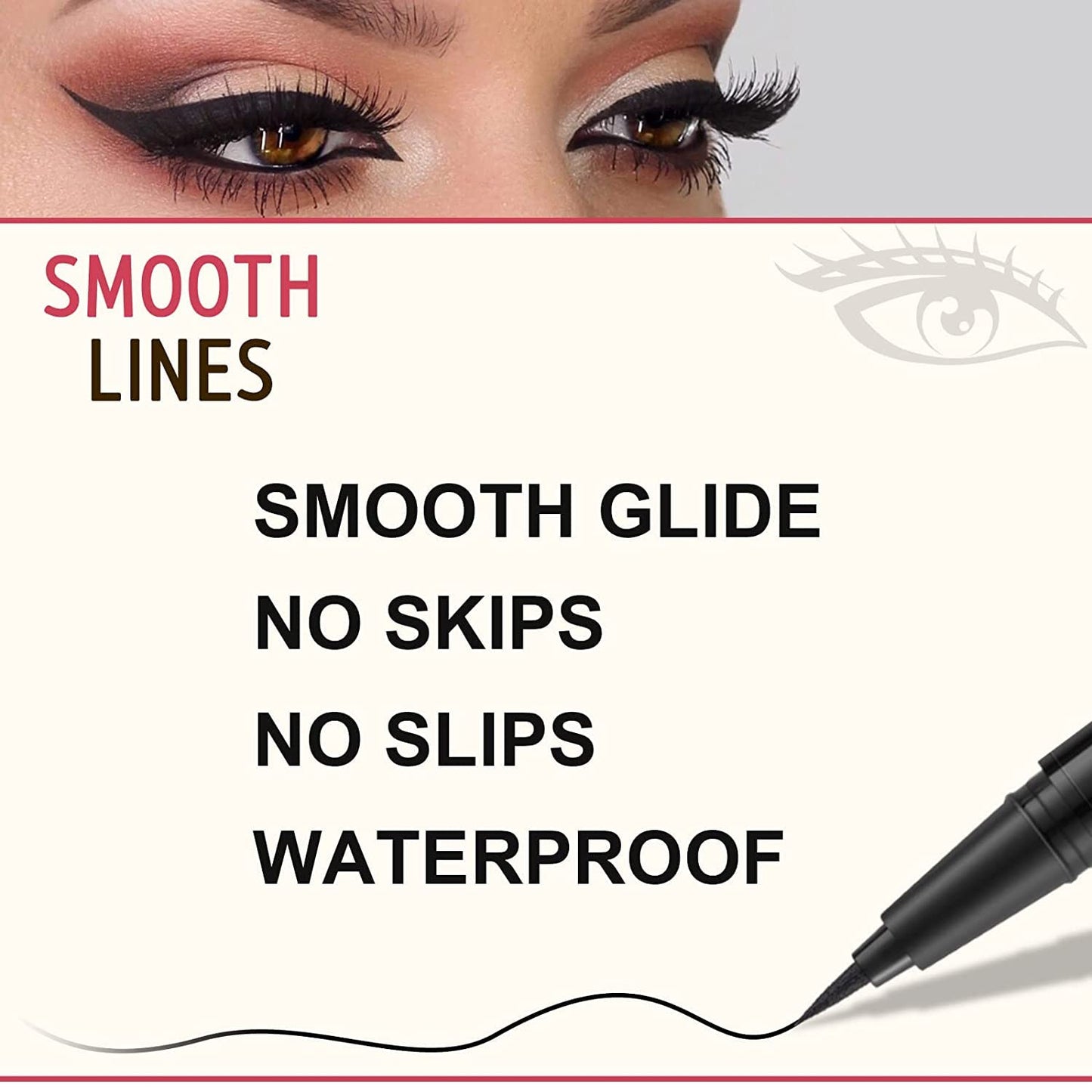 LAVONE Eyebrow Stamp Pencil Kit - Waterproof Eyebrow Pencil, Eyeliner, Pomade, Dual-ended Brush - Dark Blonde