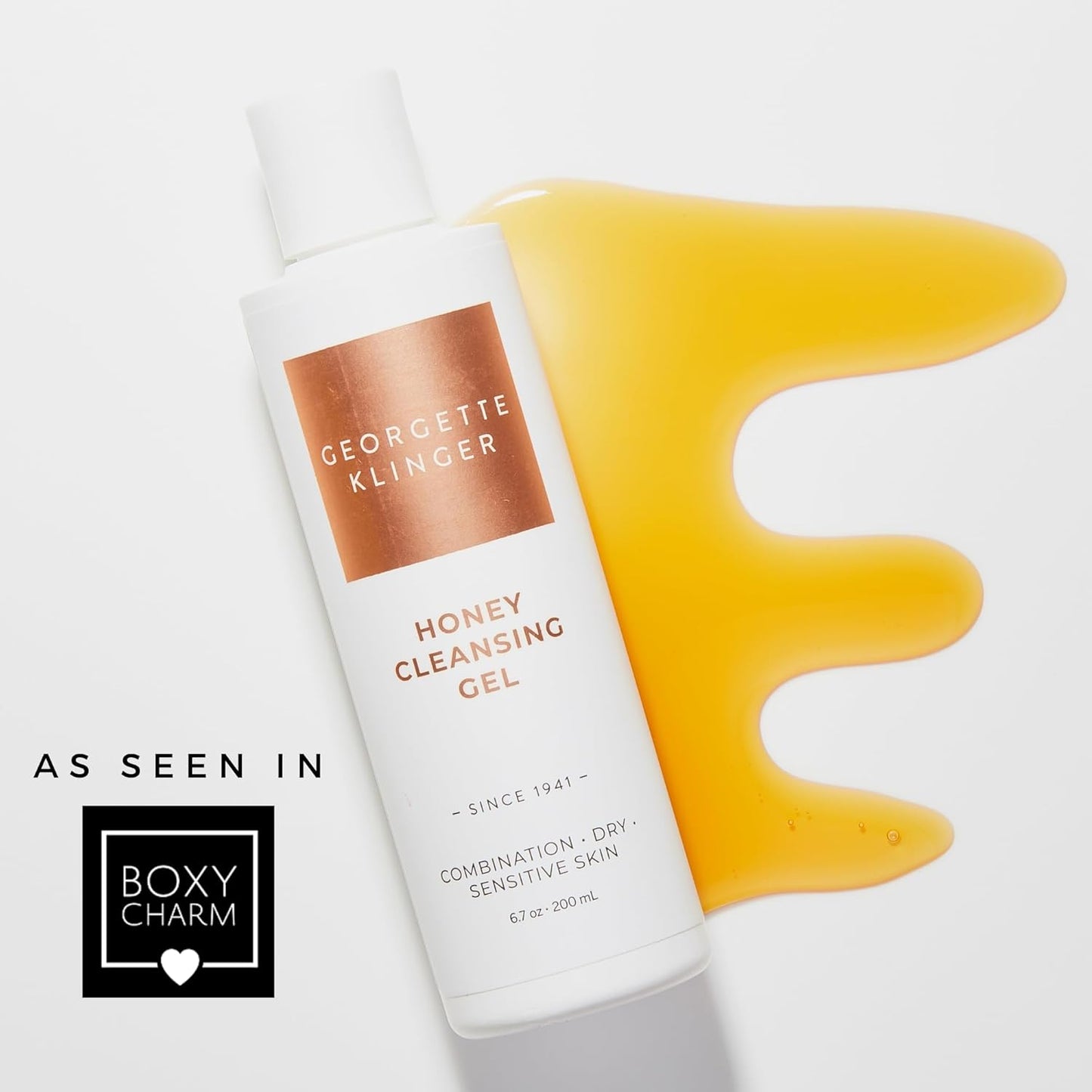 Georgette Klinger Honey Cleansing Gel - Gentle, Hydrating Cleanser, Daily Face Wash, Removes Dirt, Free Radicals with Moisturizing Manuka, Honeysuckle for Normal, Dry, Sensitive Skin - 6.7