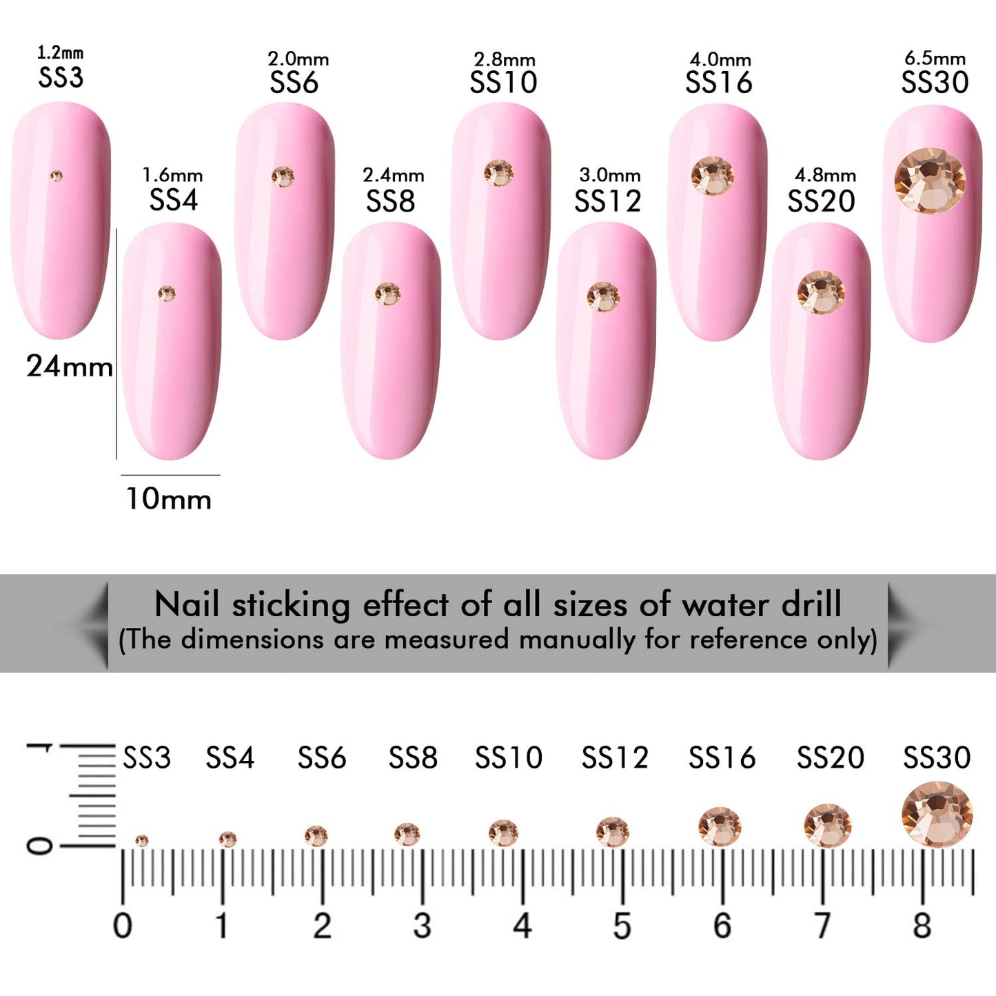 1440Pcs Champagne Crystal Rhinestones,Glass Flatback Rhinestones Gemstones Small for Nail Face Makeup Art Crafts Clothes Decoration -(SS4,1.6mm,Champagne)