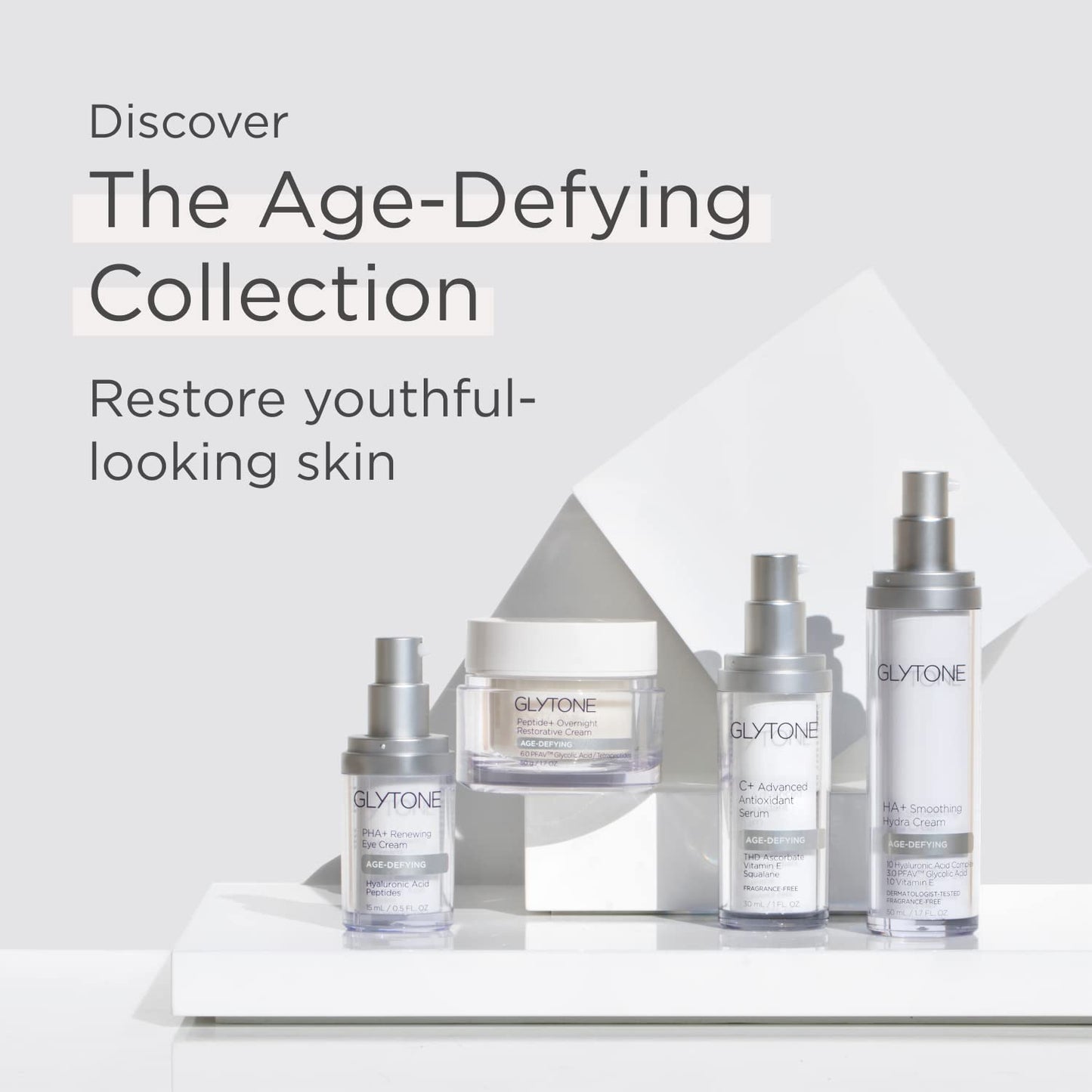 Glytone Age-Defying C+ Vitamin C Serum for Face | 20% Vitamin C, E and Squalane Antioxidant Complex | Reduces Fine Lines & Wrinkles | Hydrating & Anti-Aging Facial Serum for All Skin Types | 1 Fl Oz