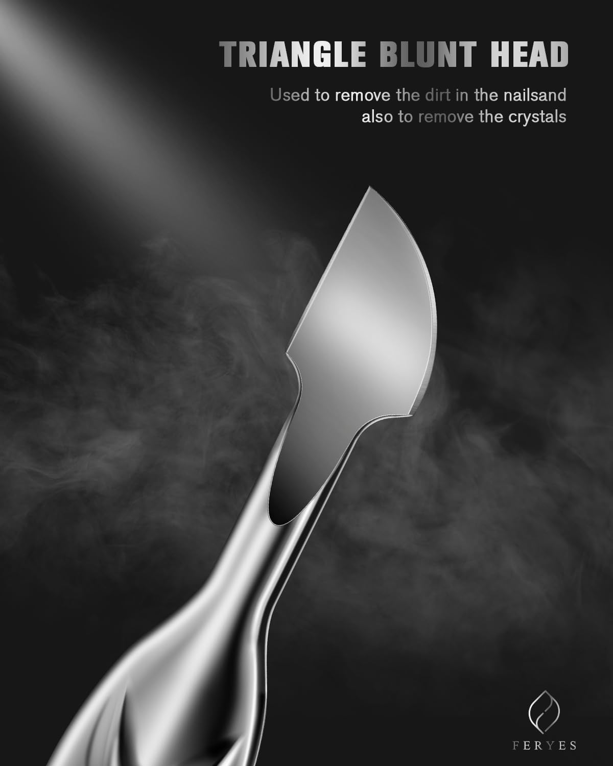 FERYES Elegant Dual-Purpose Cuticle Pusher & Gel Nail Polish Remover - Premium Stainless Steel Cuticle Stick, Cuticle Tool for Manicure and Pedicure Perfection