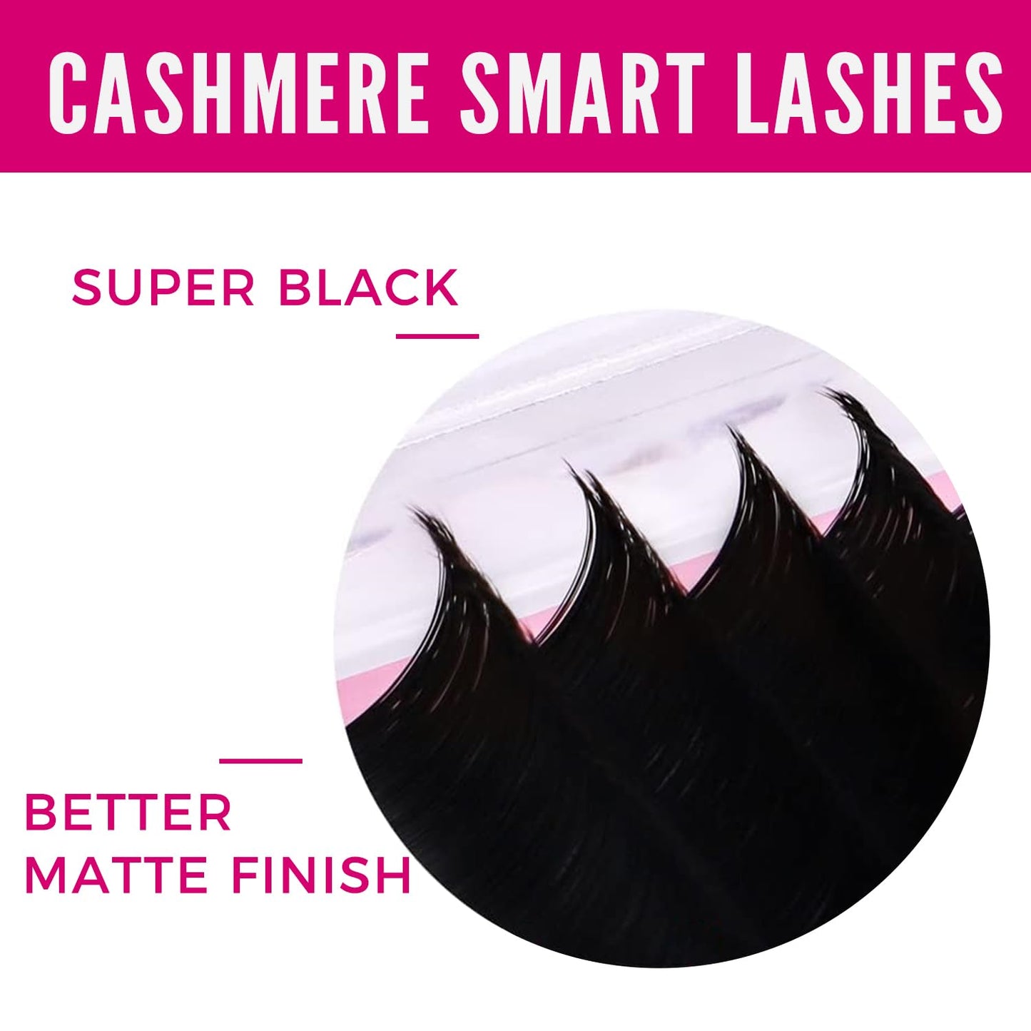 VEYES INC Cashmere Smart Fan Lash Extensions 0.03 0.05 0.07 C/CC/D Curl 8-20mm Mixed & Single Length, Super Matte Black Volume Lashes, Professional Supplies for Lash Techs (0.05 C 17mm)