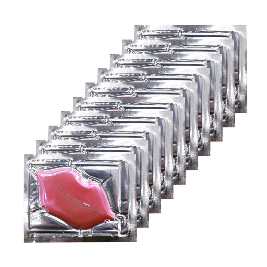 30PCS Collagen Lip Masks,Crystal Moisturizing Lip Care Lip Sheet Lip Patches for Dry Lips & Anti-Chapped, Smoothing Lip Lines, Plumping Your Lips Attractive, Pink