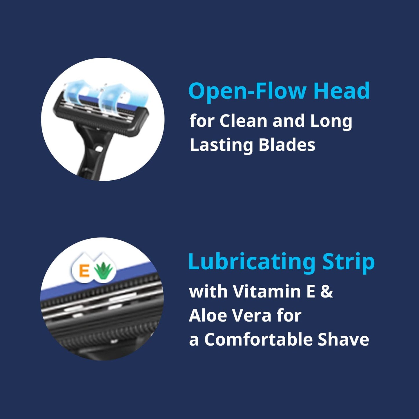 Dorco Pace 2 Plus Disposable Razors for Men (30ct), 2 Blades Shaving Razor, Pivoting Head, Open-Flow for Easy Rinsing, Lubricating Strip, Long Non-Slip Rubber Handle