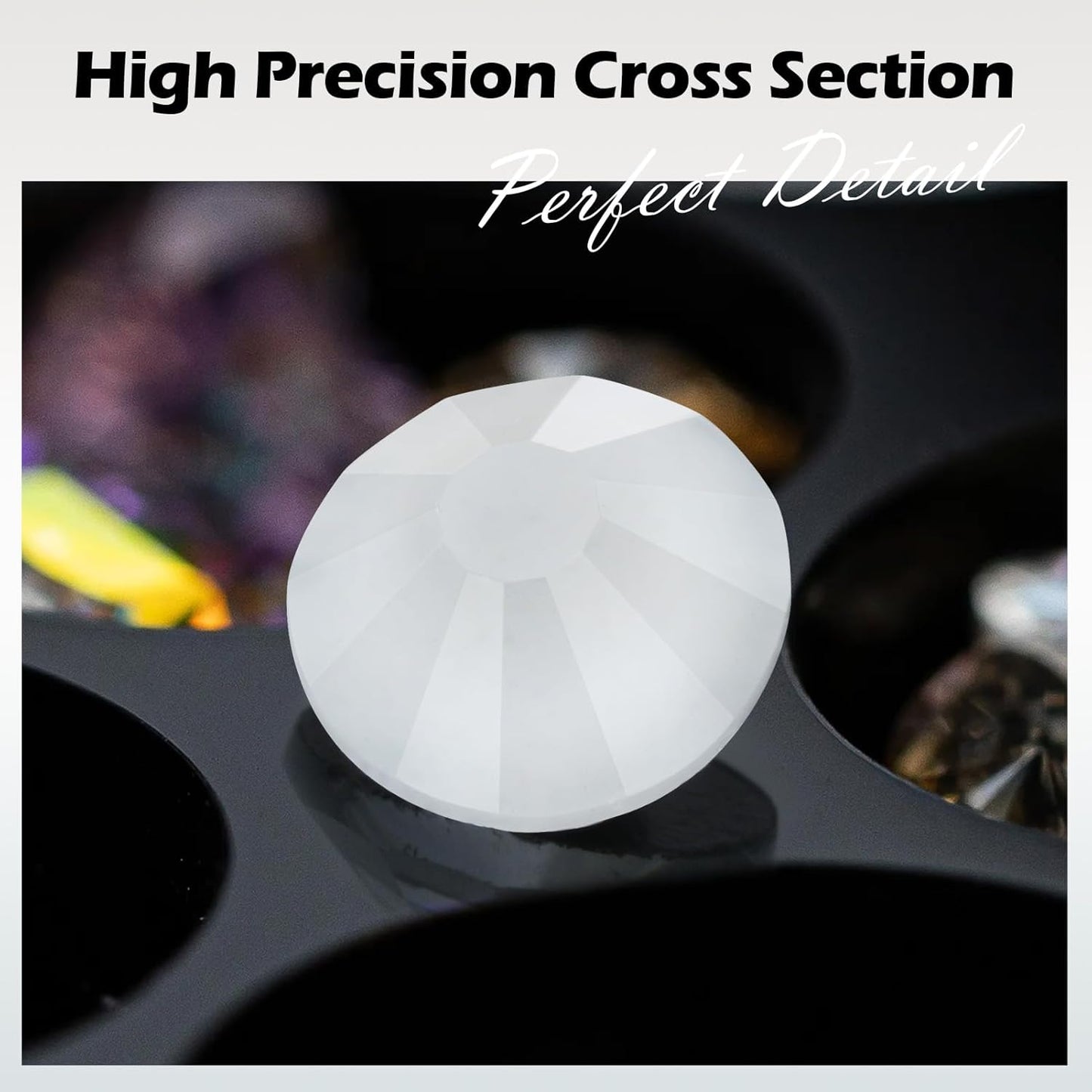 Neon White Flatback Rhinestones, Glass Rhinestones for Nail Art and Craft, Glue Fix, Loose Crystal Gemstones(Neon White, SS16, 1440pcs, 3.8-4.0mm)