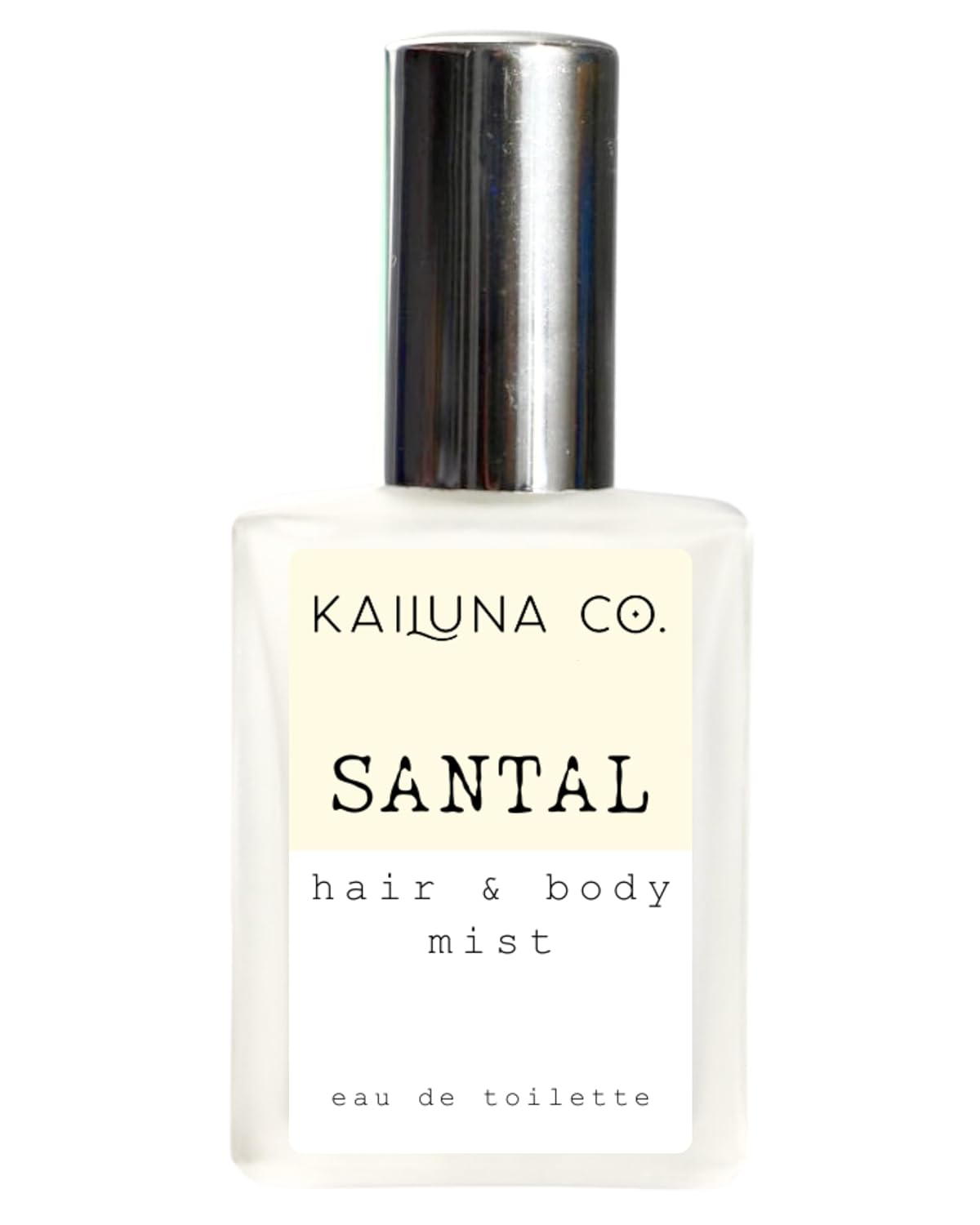 Santal Natural Hair & Body Mist Spray, Pure Essential and Fragrance Oils, Alcohol-Free, Handmade in California, 0.5Fl Oz