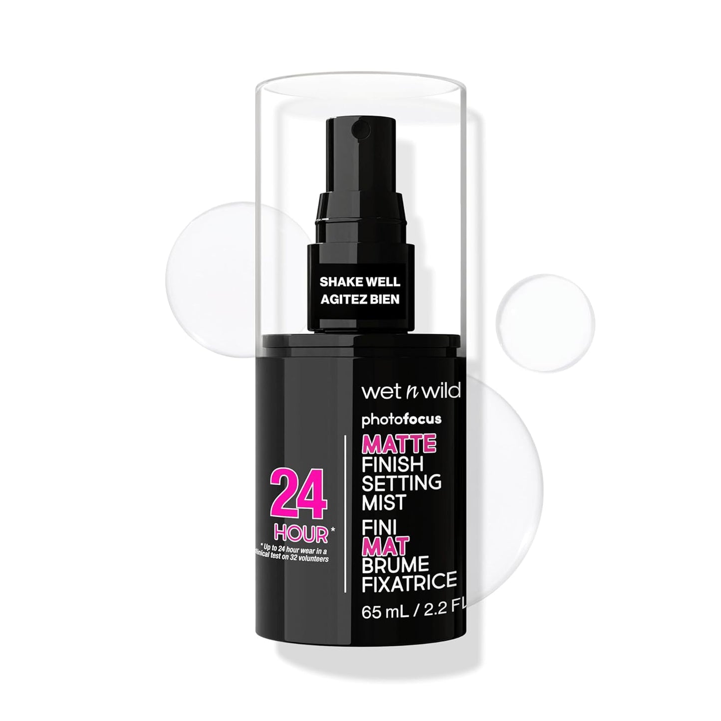 wet n wild Photo Focus Setting Mist, Up to 24HR Wear, Lightweight & Nourishing with Provitamin B5 & E, Suitable for All Skin Types, Cruelty-Free & Vegan - Natural Finish