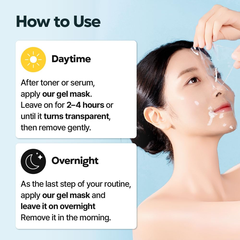 Vegan Collagen Boosting Face Mask Hydrating Overnight Hydrogel Mask, Pore Minimizing, Elasticity Improvement, Korean Skincare | 1.41 oz (1 Count)