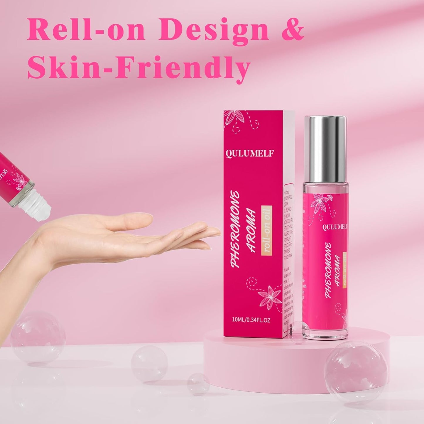 Pheromone Perfume for Women,Fragrance Pheromone Cologne Attract Men, Long Lasting Women's Perfume, Roller Ball Design, Portable and Fruity