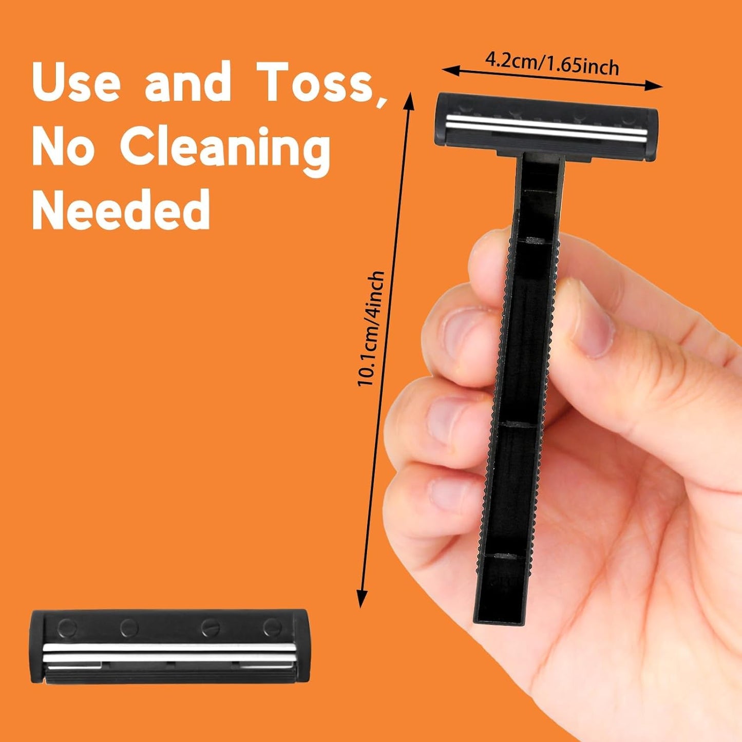 CXYARY 550 Pcs Twin Blade Disposable Razors With Clear Safety Cap, Shaving Razors Bulk for Men &Women, Stainless Steel Blade, Multipurpose Portable Shave Razor for Bathing Hotel Travel, Black