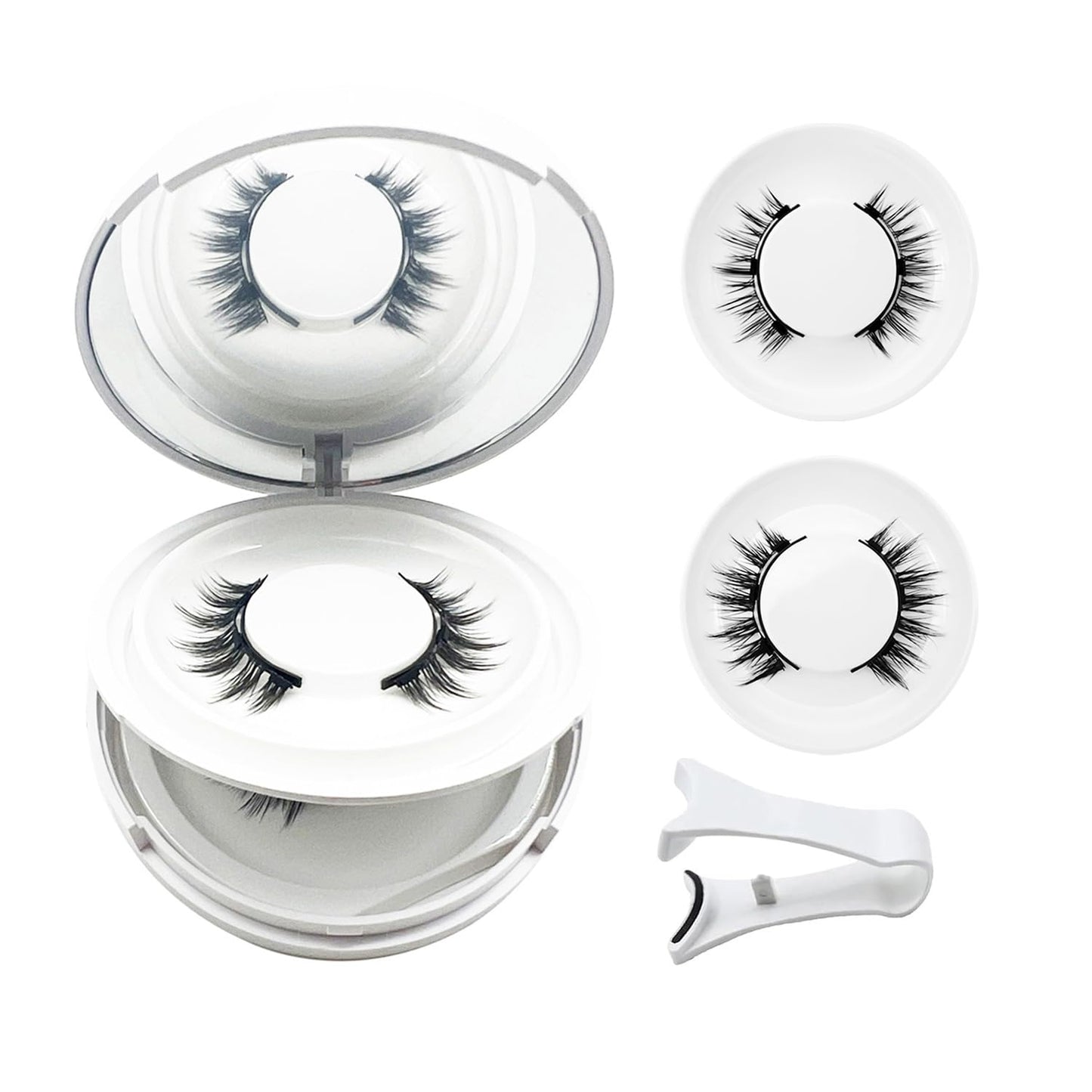 Elara Craft Magnetic Eyelashes with Applicator, Magnetic Eyelashes Natural Look,Reusable Magnet Lashes No Glue Needed Soft Lashes Kit(Natural+Simple)