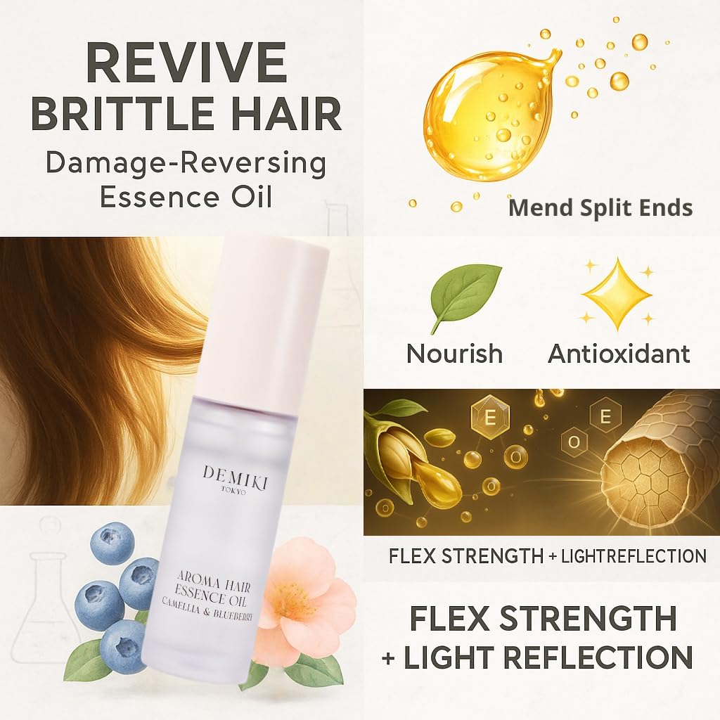 Hair Oil Japanese Hair Care,Hair Oil for Frizzy Hair,Anti Frizz Hair Products for Women,Hair Moisturizer,Hair Perfume Oil,Hair Beauty Products,Hair Serum for Frizzy and Damaged Hair 1.18fl.oz