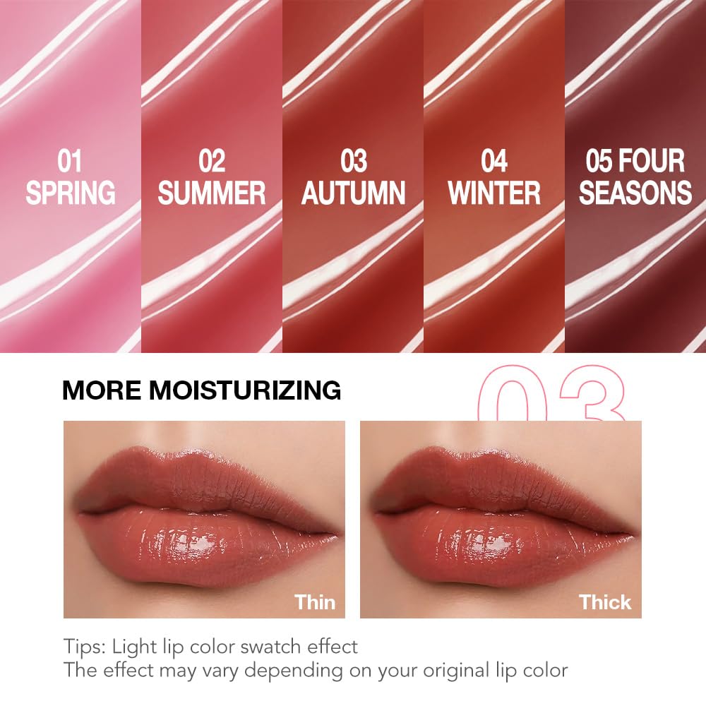1Pcs Tinted Lip Balm Moisturizing Lipstick – Warm Orange Brown Sheer Hydrating Lip Color for Dry Lips – Nourishing Lip Balm for All Women with a Subtle Natural Scent (S03 Autumn)